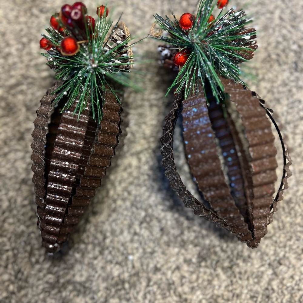 Brown Metal Christmas Ornaments